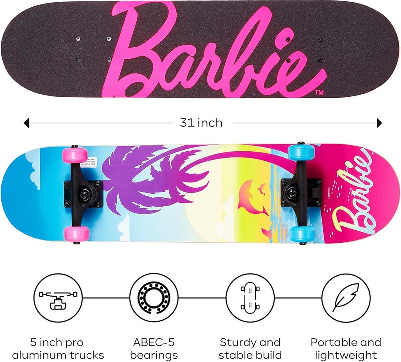 VOYAGER Skateboard with Printed Graphic Grip Tape - Great for Kids and Teens, Cruiser Skateboard with ABEC 5 Bearings, Durable Deck, Smooth Wheels - Image 2